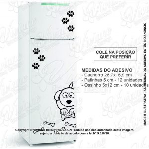 Adesivo decorativo cachorro Pet shop ossinho M06